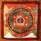 China / Tibet: Tibetan mandala in the Naropa tradition. Vajrayogini stands in the center of two crossed red triangles, 19th century